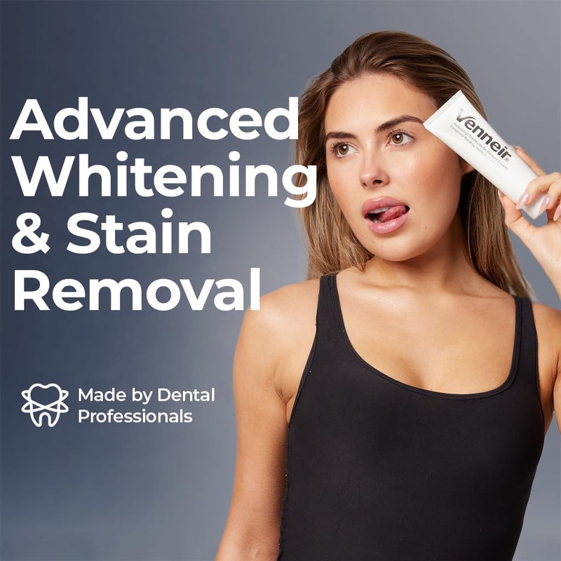 Venneir® Professional Toothpaste for Veneers, Implants, Bondings, Crowns & Sensitive Teeth - Stain Removing, Whitening, Natural, SLS Free, Pro Enamel Repair - Image 3